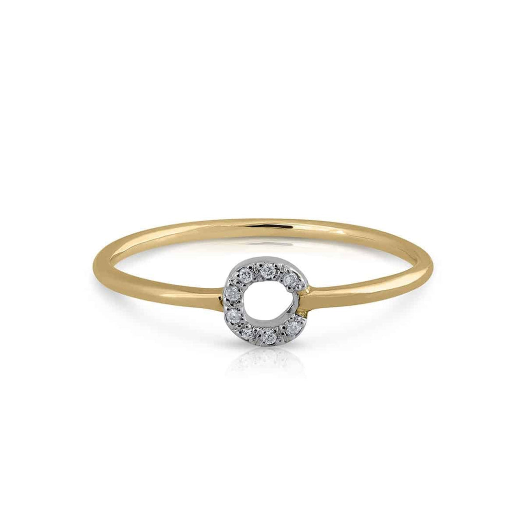 Anillo Colección Prime Inicial C Brillantes