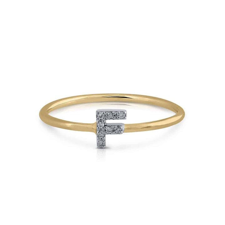 Anillo Colección Prime Inicial F Brillantes