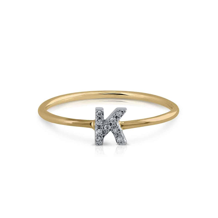 Anillo Colección Prime Inicial K Brillantes