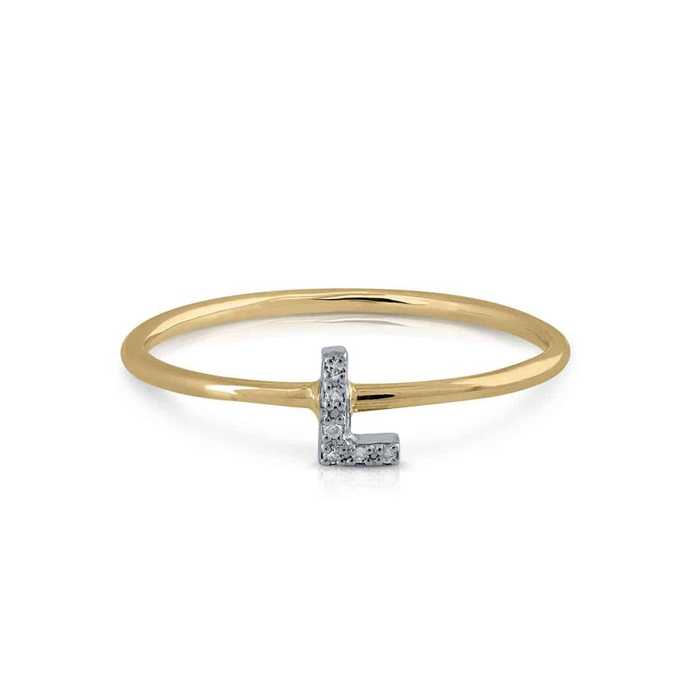 Prime Collection Diamonds Initial L Ring