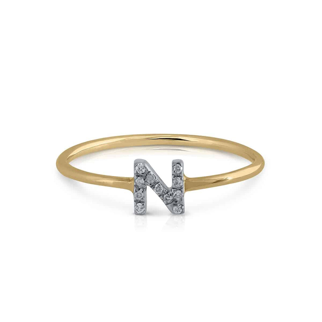 Anillo Colección Prime Inicial N Brillantes