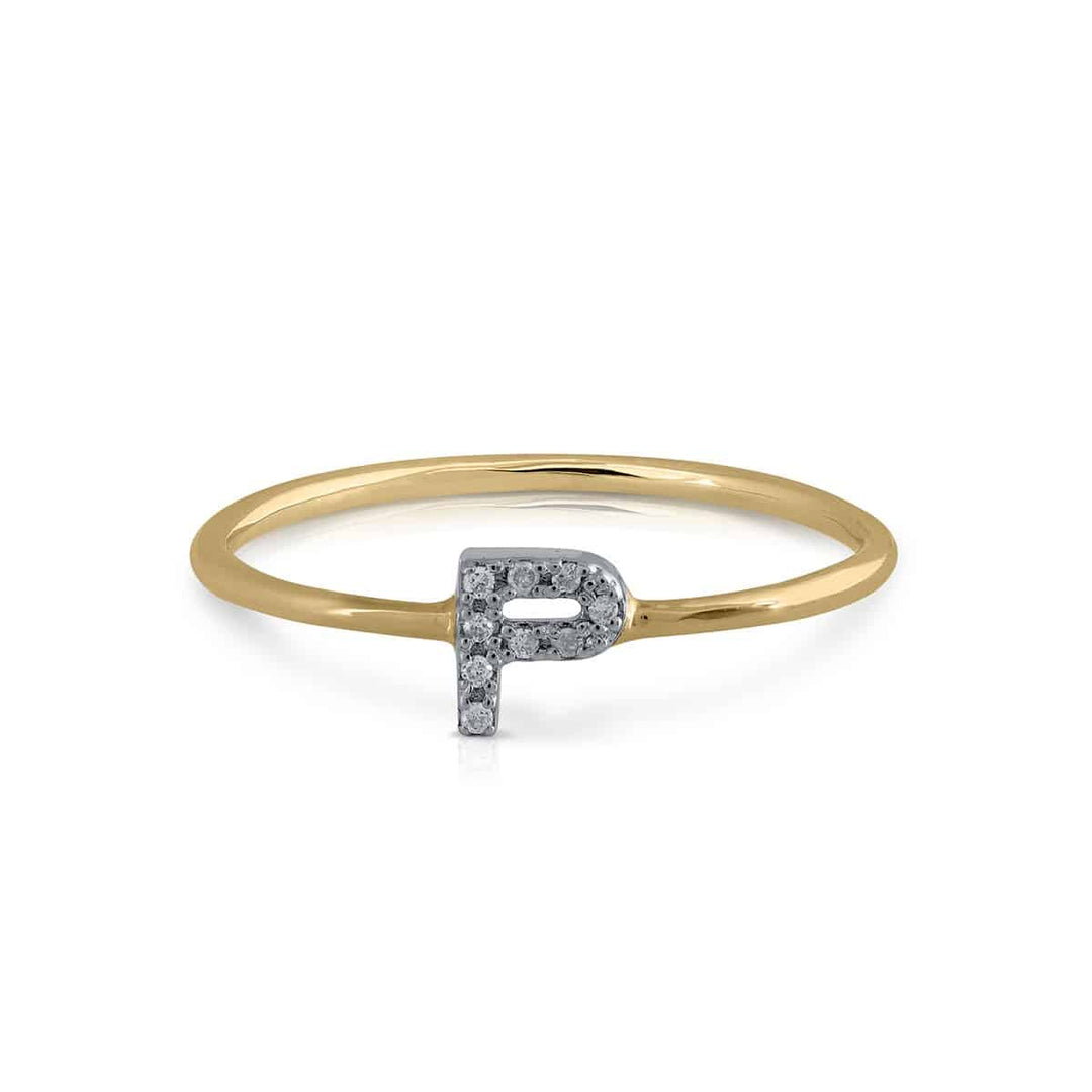 Anillo Colección Prime Inicial P Brillantes