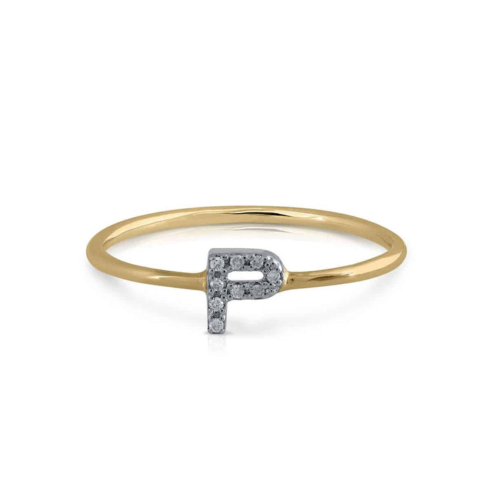 Anillo Colección Prime Inicial P Brillantes