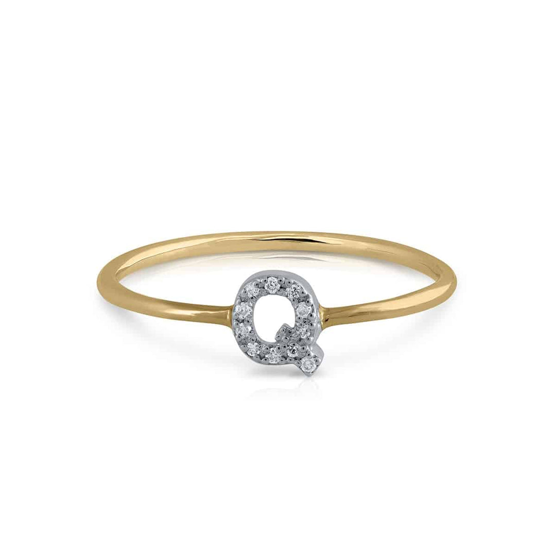 Anillo Colección Prime Inicial Q Brillantes