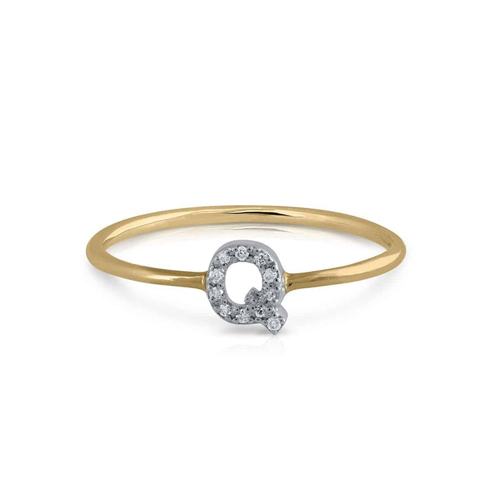 Anillo Colección Prime Inicial Q Brillantes