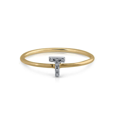 Ring Prime Collection Initial T Diamond