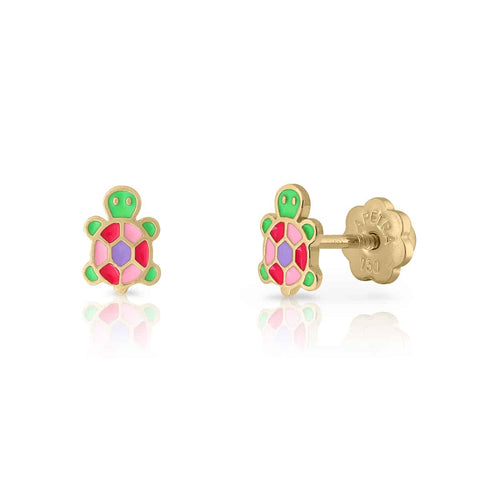 Gold Earrings Clementina Enamel