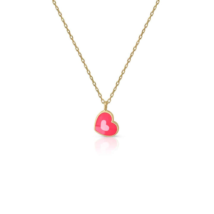 collar corazon oro esmalte