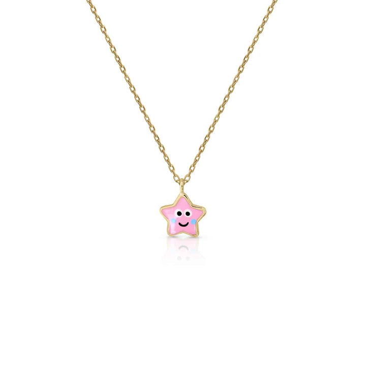 collar estrella esmalte oro