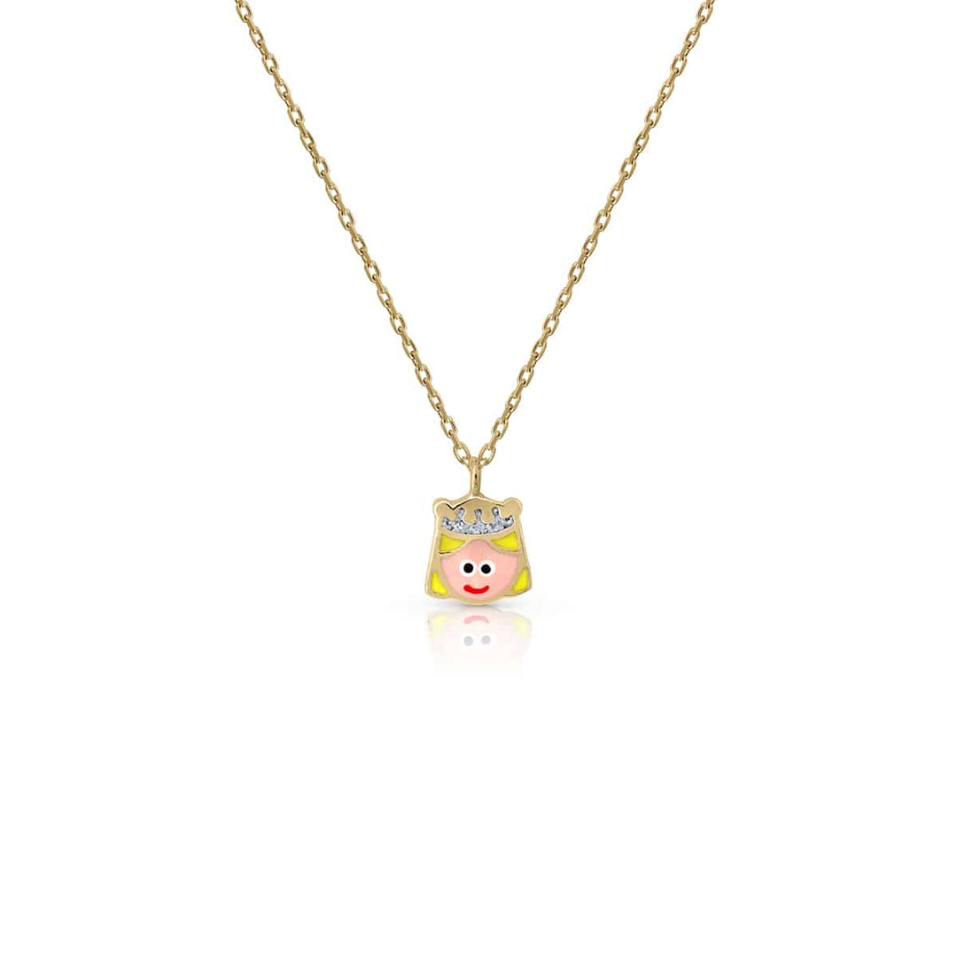 oro collar esmalte princesa