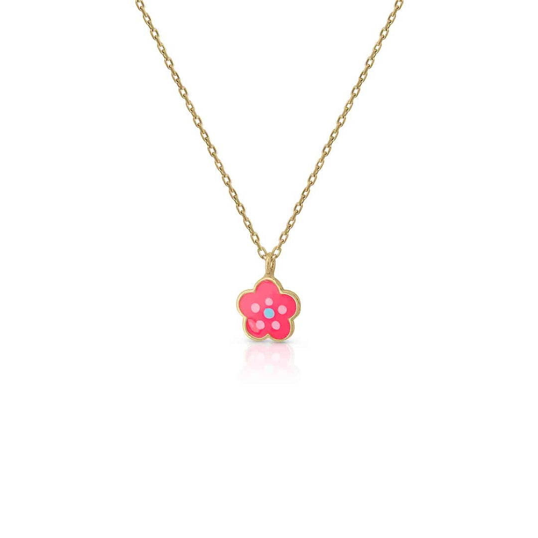 flor sonia collar oro esmalte