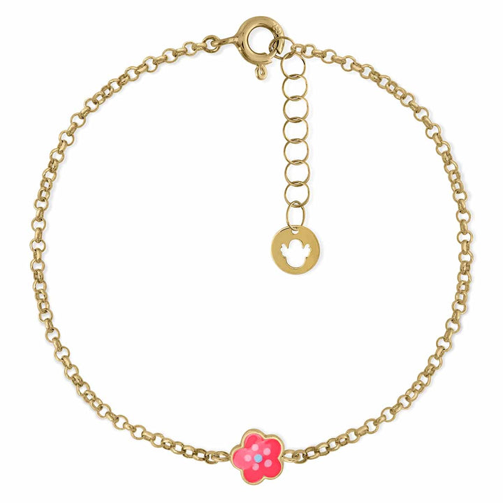 pulsera esmalte oro fllor sonia
