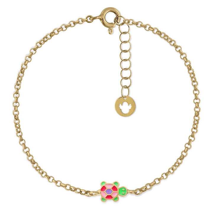 Clementina esmalte oro pulsera