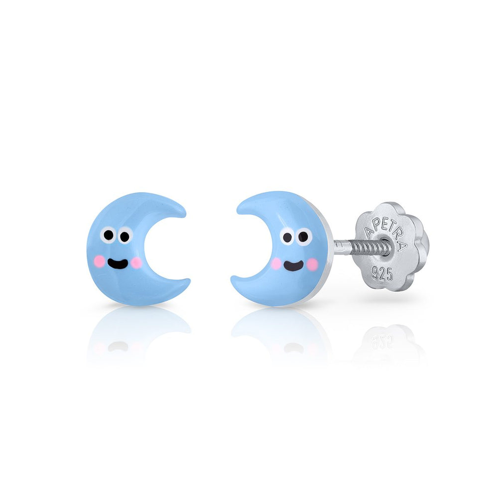 Moon Enamel Earrings