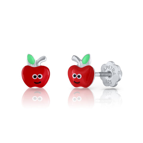 Apple Enamel Earrings