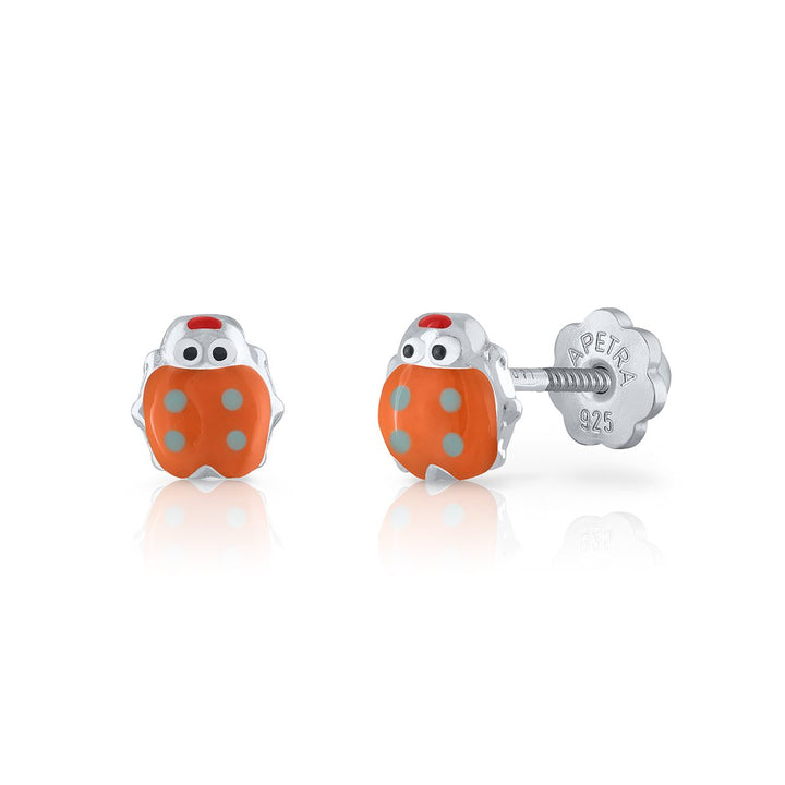 Pendientes Mariquita rosca