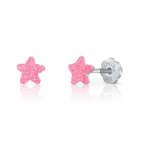 Glitter Star Enamel Earrings