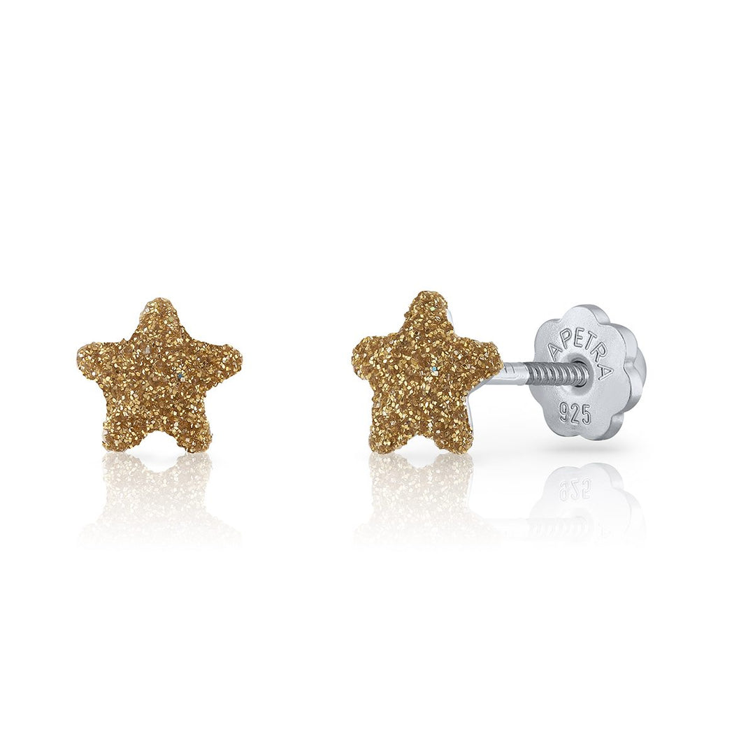 Glitter Star Enamel Earrings