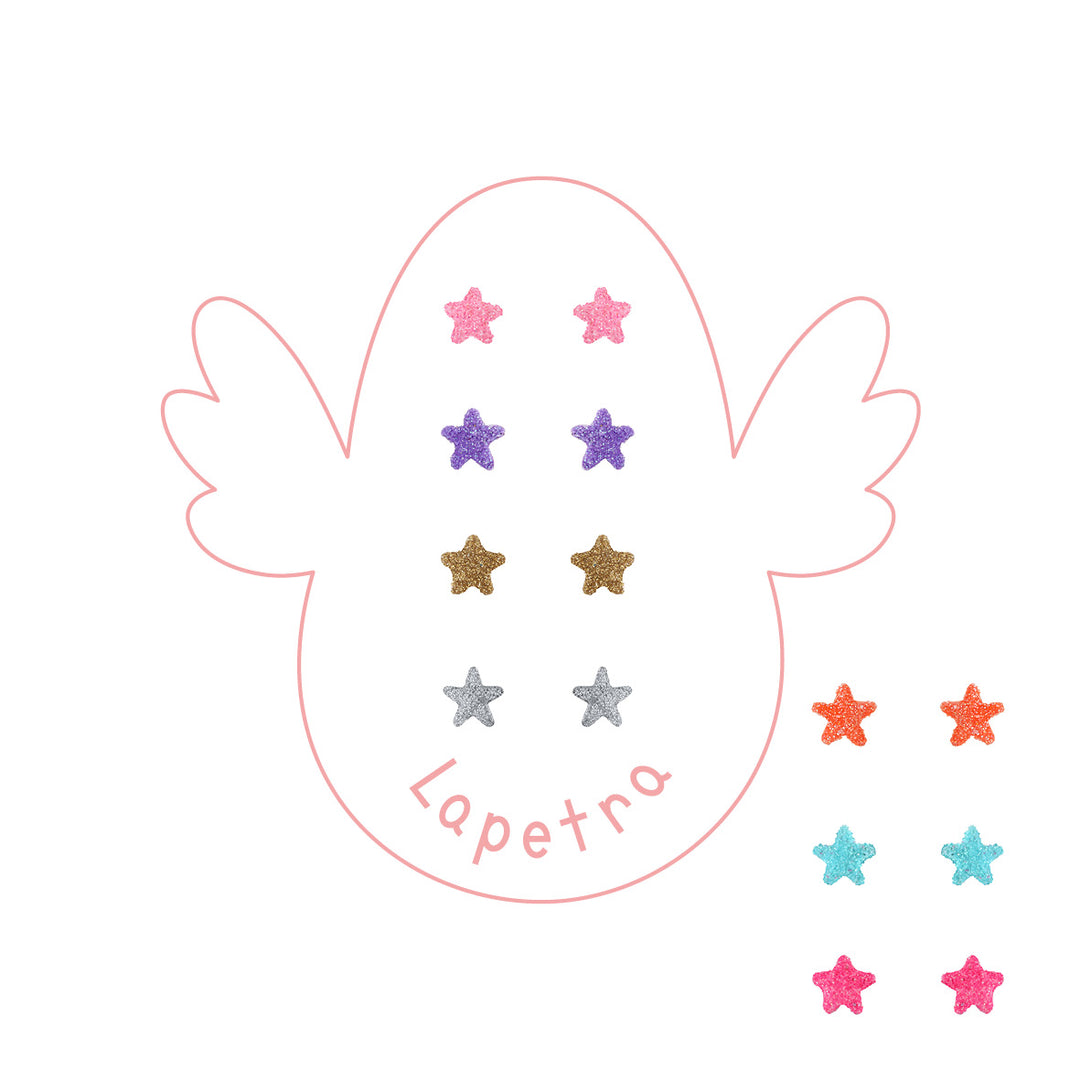 Glitter Star Enamel Earrings