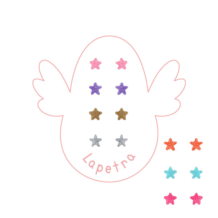 Glitter Star Enamel Earrings