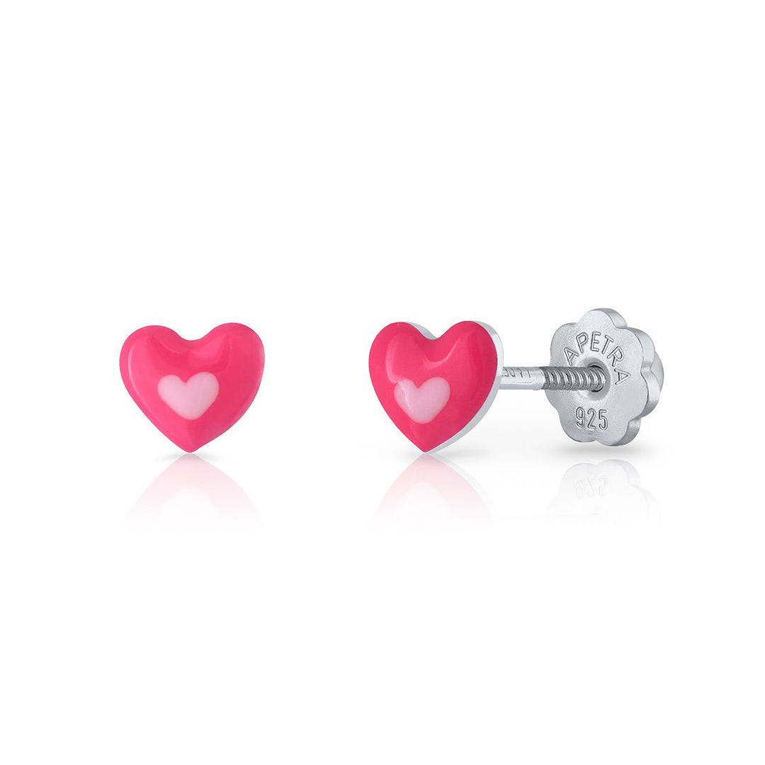 Pendientes Corazón con Corazón rosca