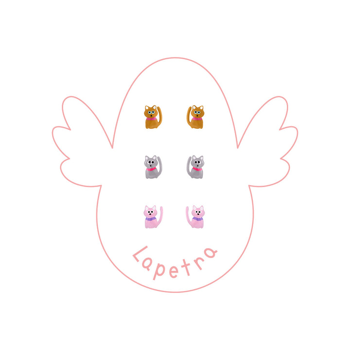 Cat Enamel Earrings