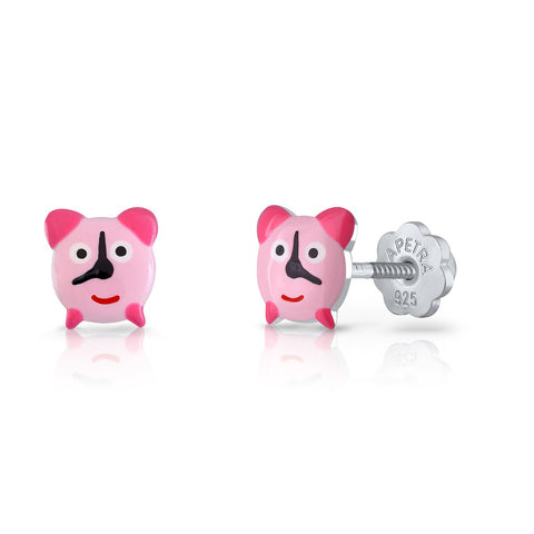 Clock Enamel Earrings