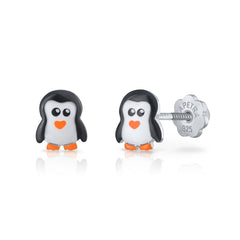 Penguin Enamel Earrings