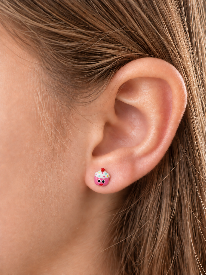 Pendientes Cupcake Ojos rosca