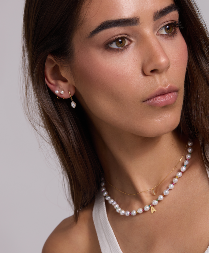 Aros oro perla nuclear