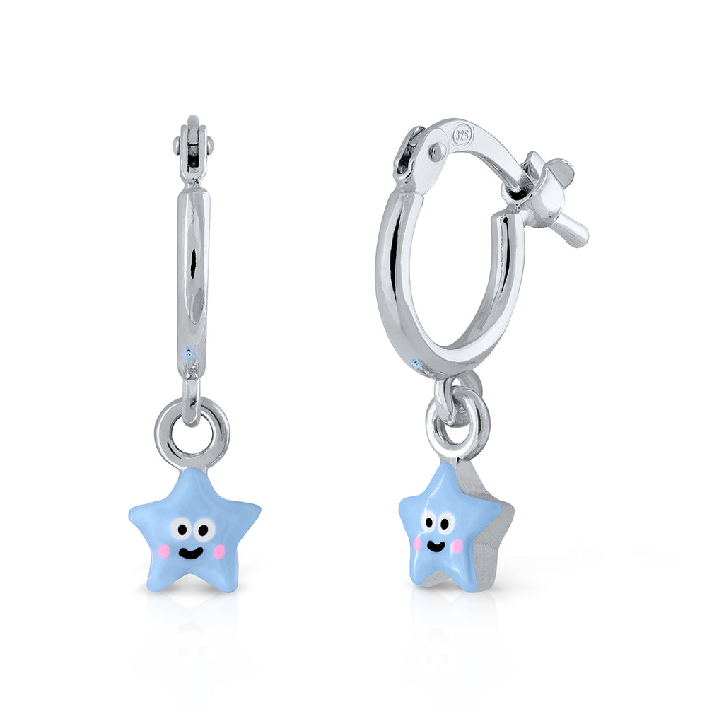 Mini Hoop Enamel Pandereta - Happy Star