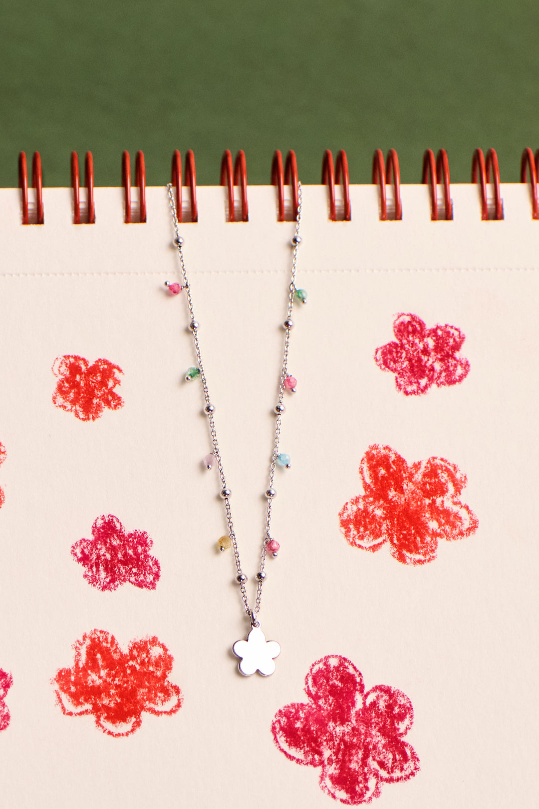 Collar Icono pandereta flor