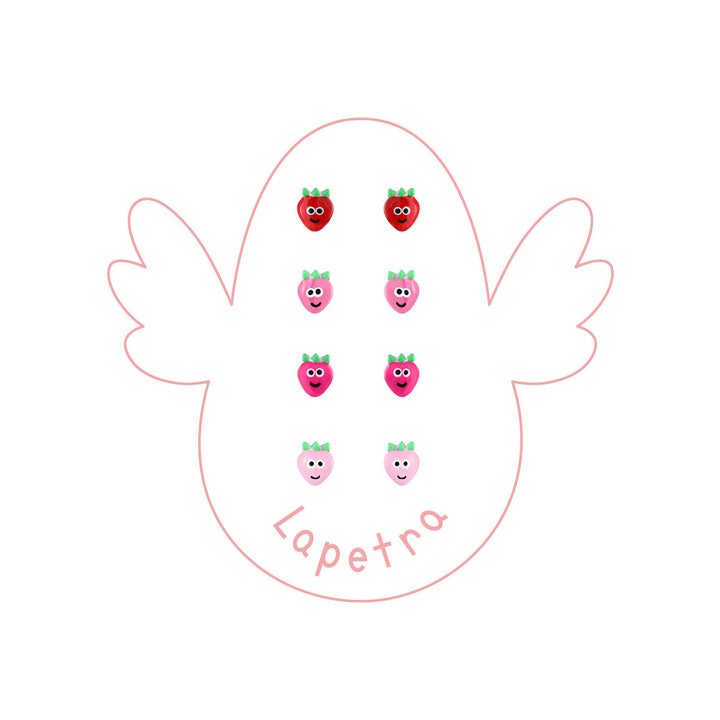 Strawberry Enamel Earrings