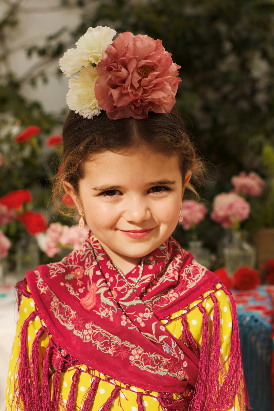 Pendientes Flamenca perita rosa