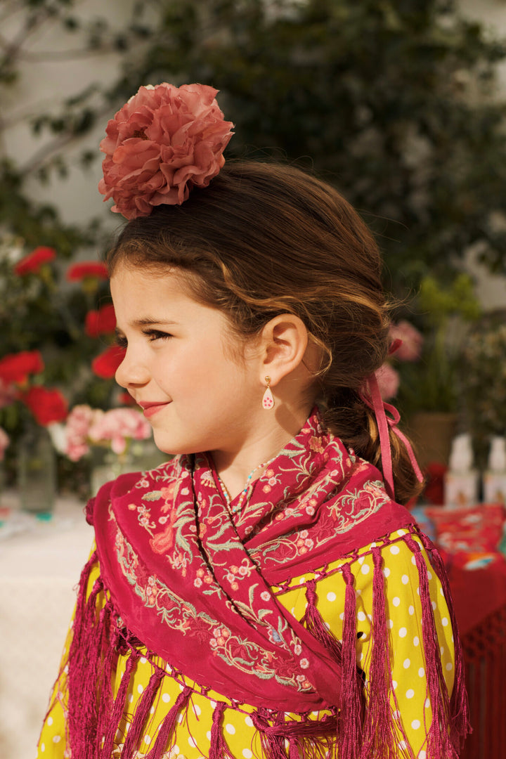 Pendientes Flamenca perita rosa