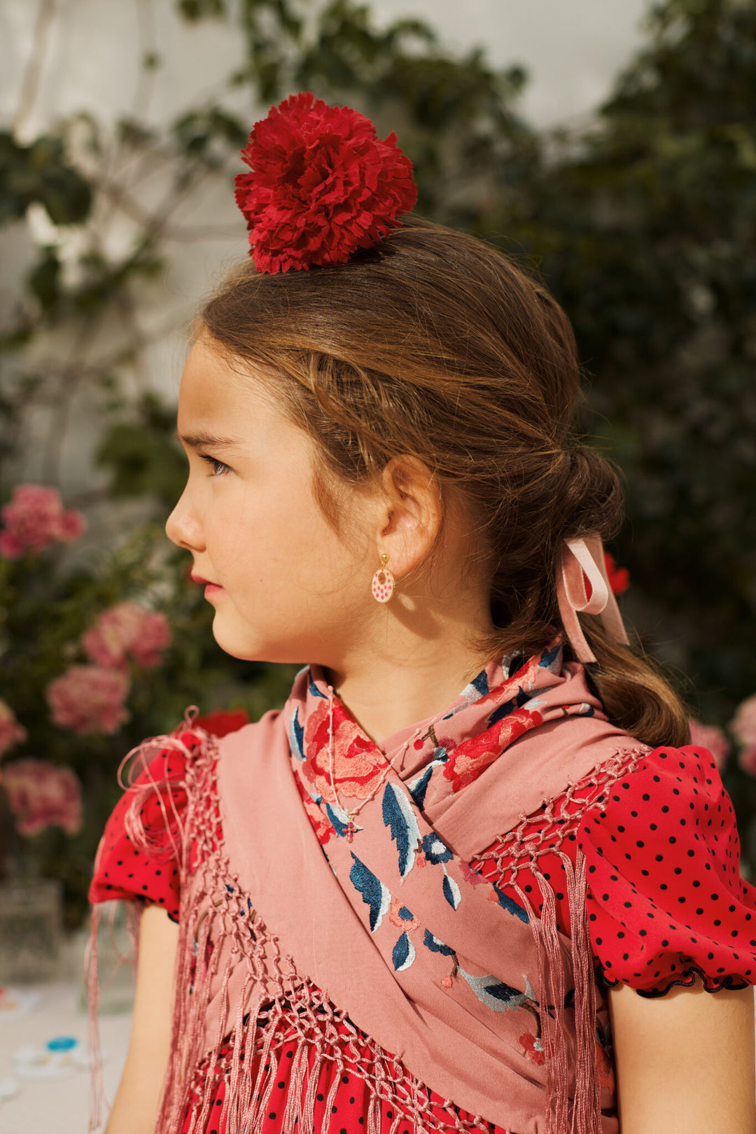 Pendientes Flamenca rosa