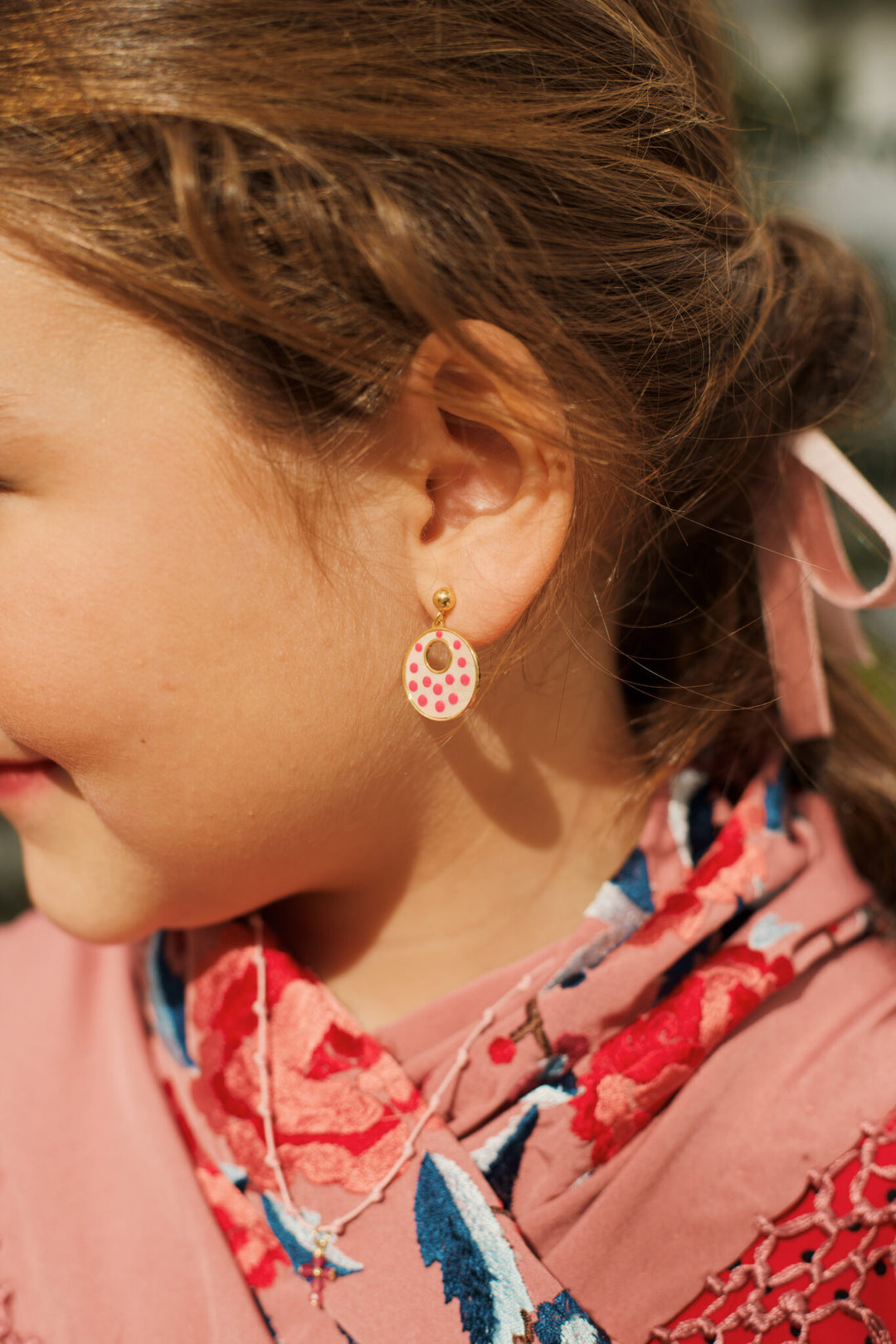 Pendientes Flamenca rosa