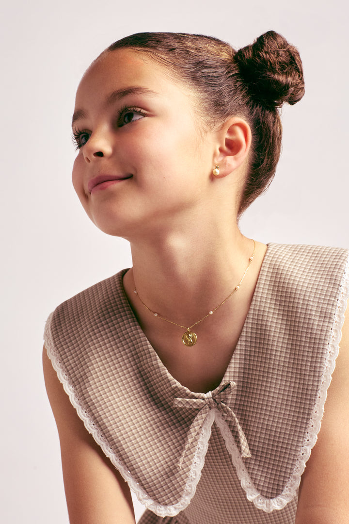 Collar oro Virgen niña