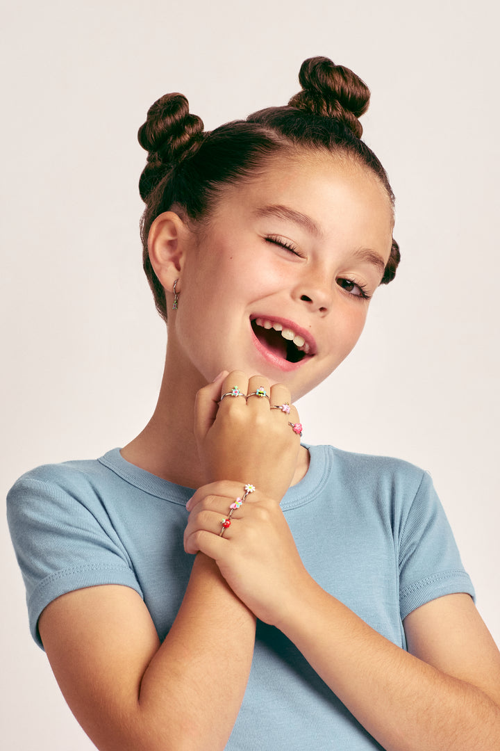 Anillo esmalte Corazón Doble