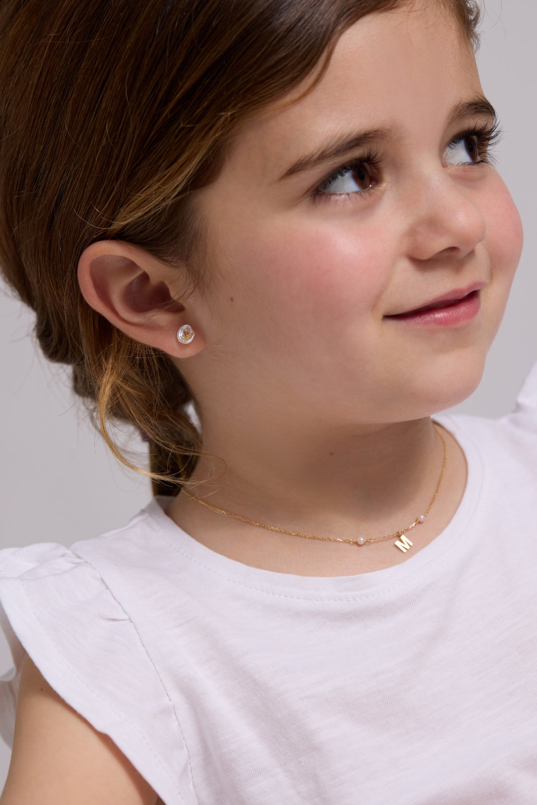 Pendientes oro perla keshi topacio