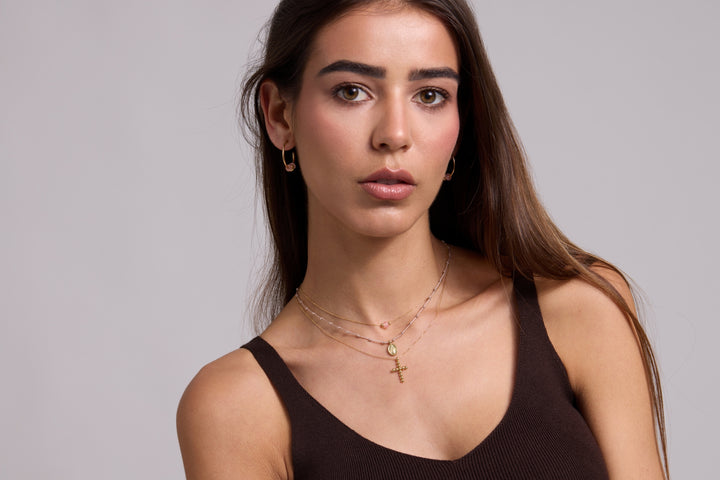 Collar oro mil nudos macramé Milagrosa