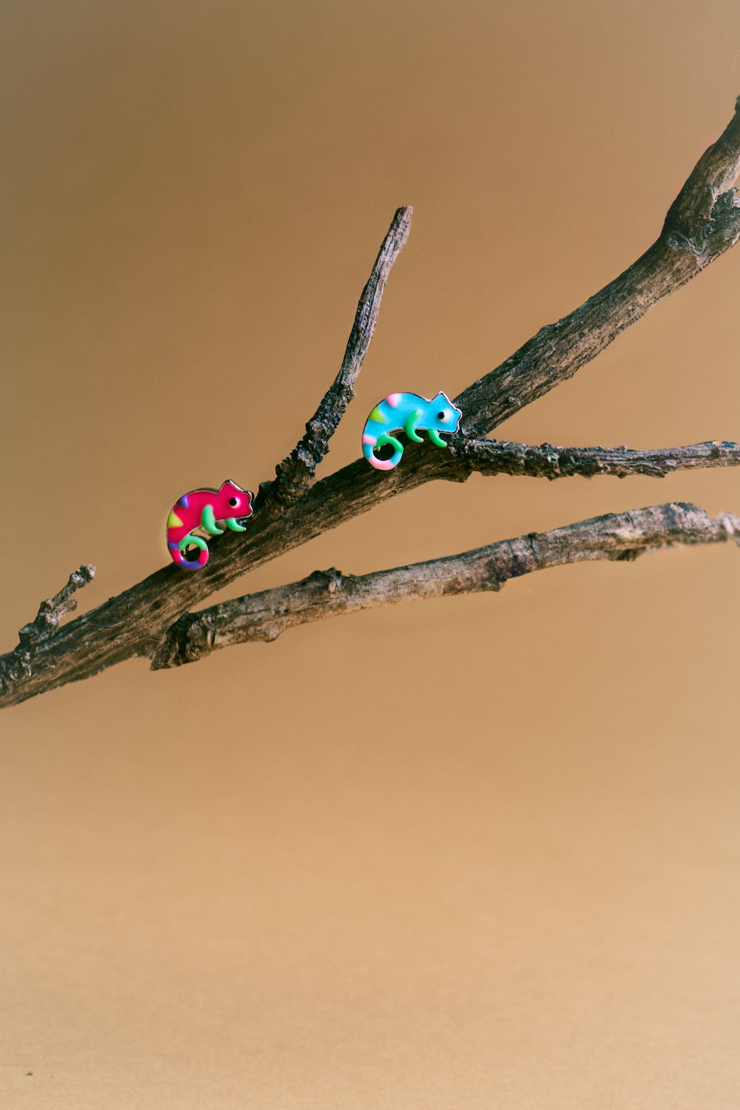 Pendientes Camaleón Carmelo rosca