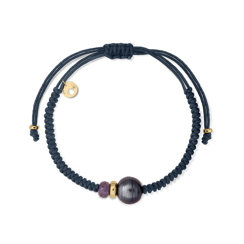 Bracelet Macramé Gold Collection Chimo Iolite