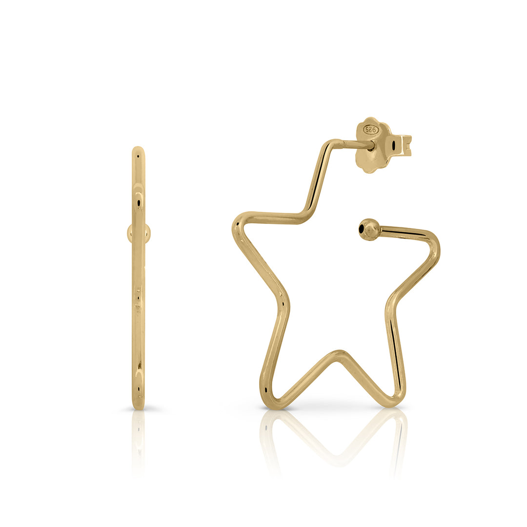 Pendientes en forma de estrella pequeño