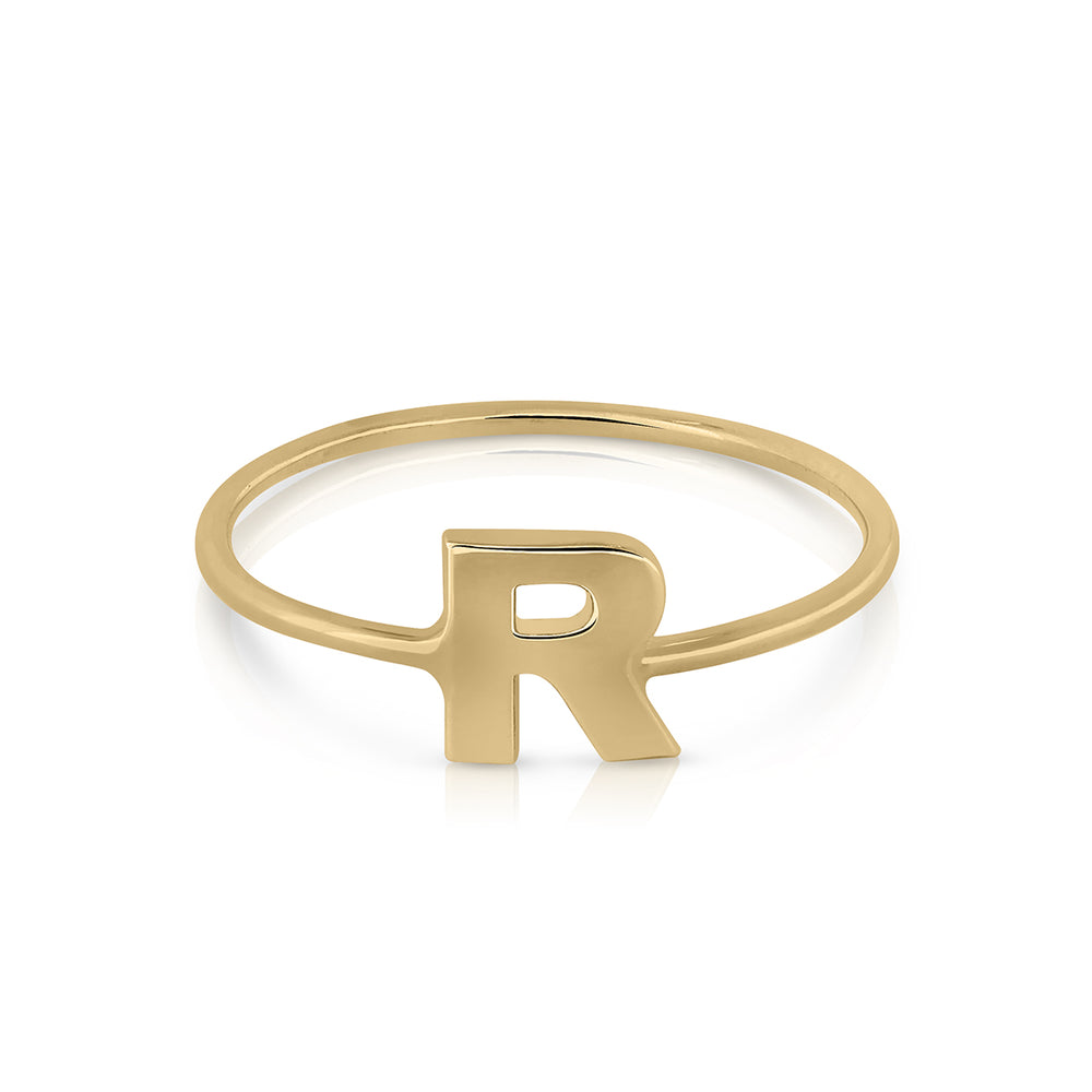 anillo inicial oro r