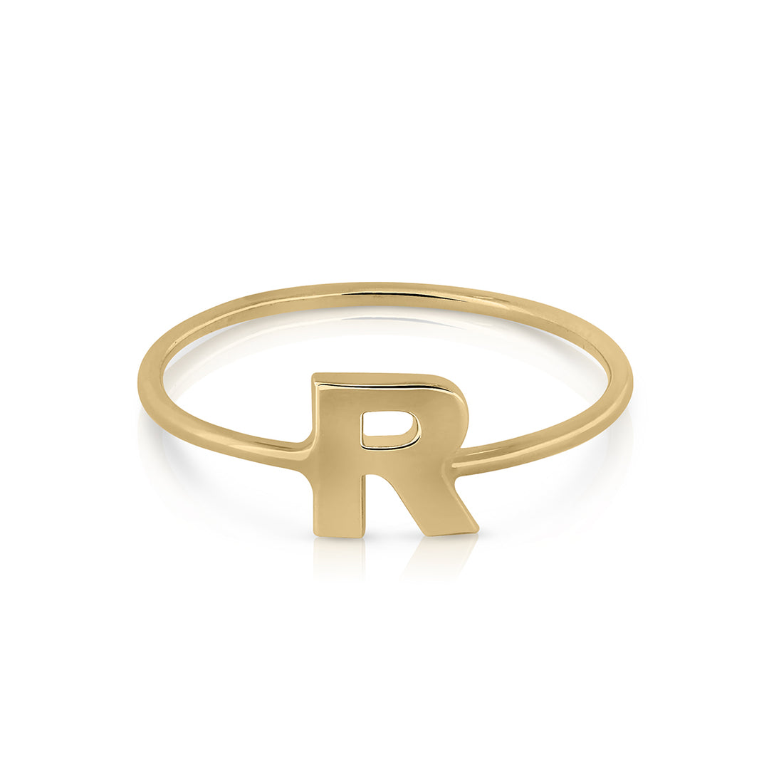anillo inicial oro r