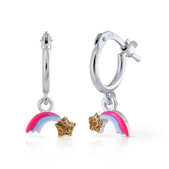 Mini aritos Pandereta estrella fugaz