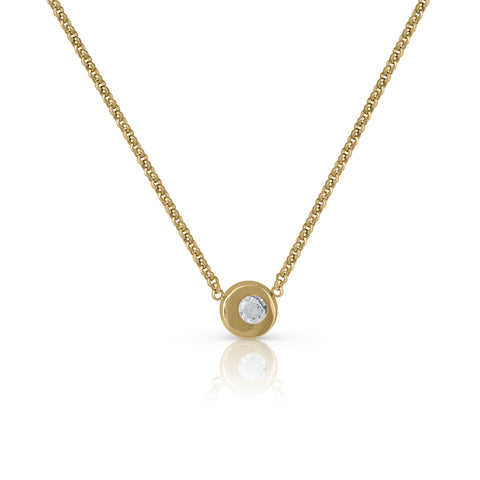 Zirconia chaton necklace