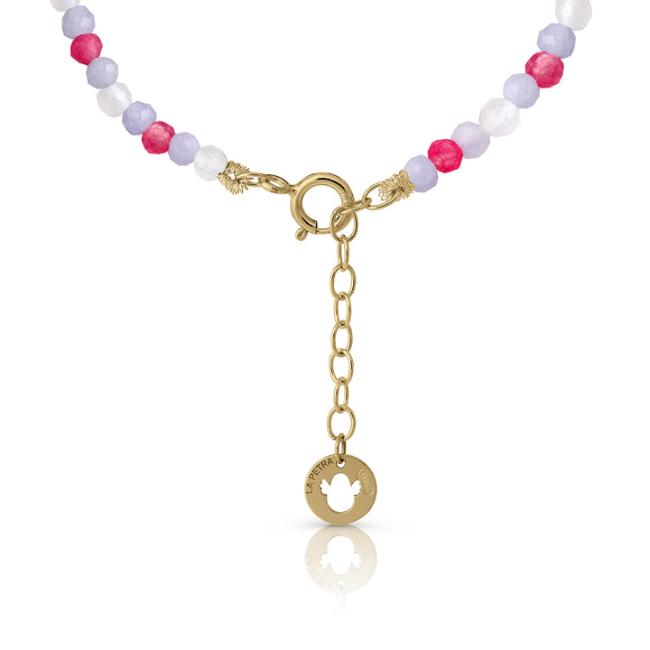 Collar Oro Colección Sprinkles Virgen blanco detras