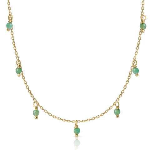 Gold emerald necklace